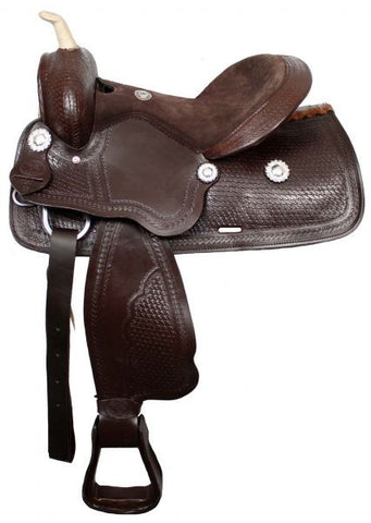 Double T Economy Barrel Style Saddle with suede leather seat