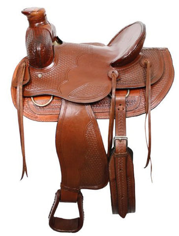 16" Wade style ranch saddle with square front